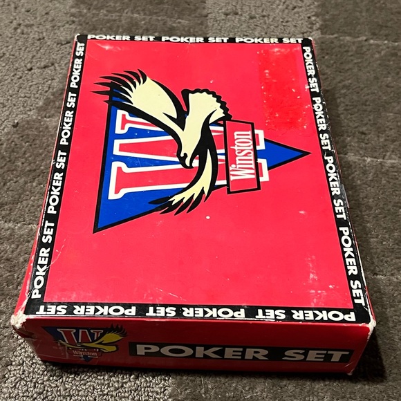 *6 for $10!**MISSING CARDS* Winston Cigarette Poker Set Plastic Chips & Box Only - Picture 2 of 9
